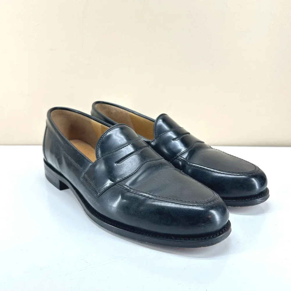 Charles Tyrwhitt Loafers: Men's 11.5 US (10.5 UK) Black Leather Shoes